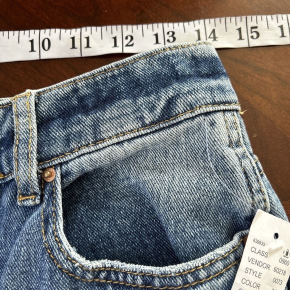 Pacsun Button Fly Distressed Ripped Baggy Jeans Sz 28 Wide Leg Women Raw Hem NWT - Picture 6 of 10